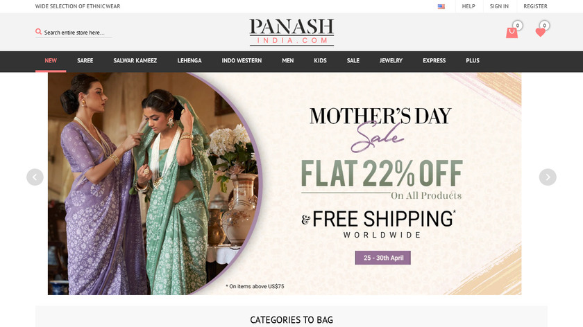 PanashIndia.com Landing Page