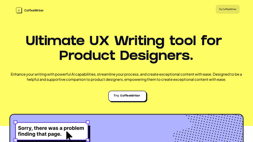 Coffee Writer Landing Page