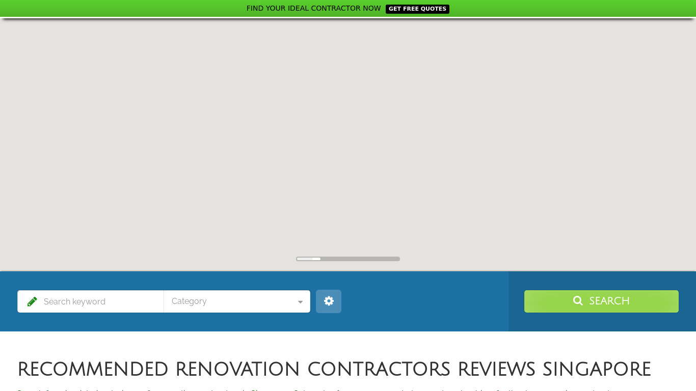 Renovation Review Landing page