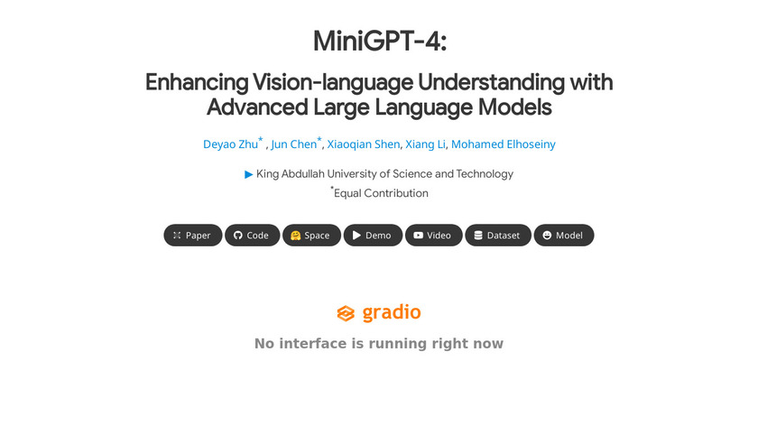 MiniGPT-4 Landing Page