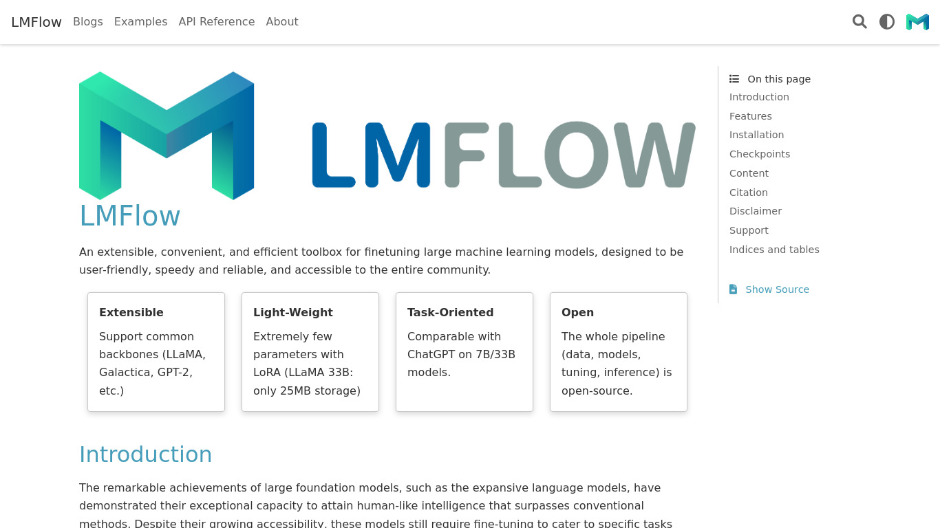 LMFlow Landing page