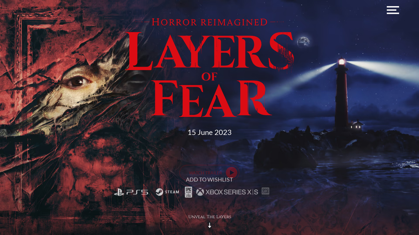 Layers of Fear Landing page