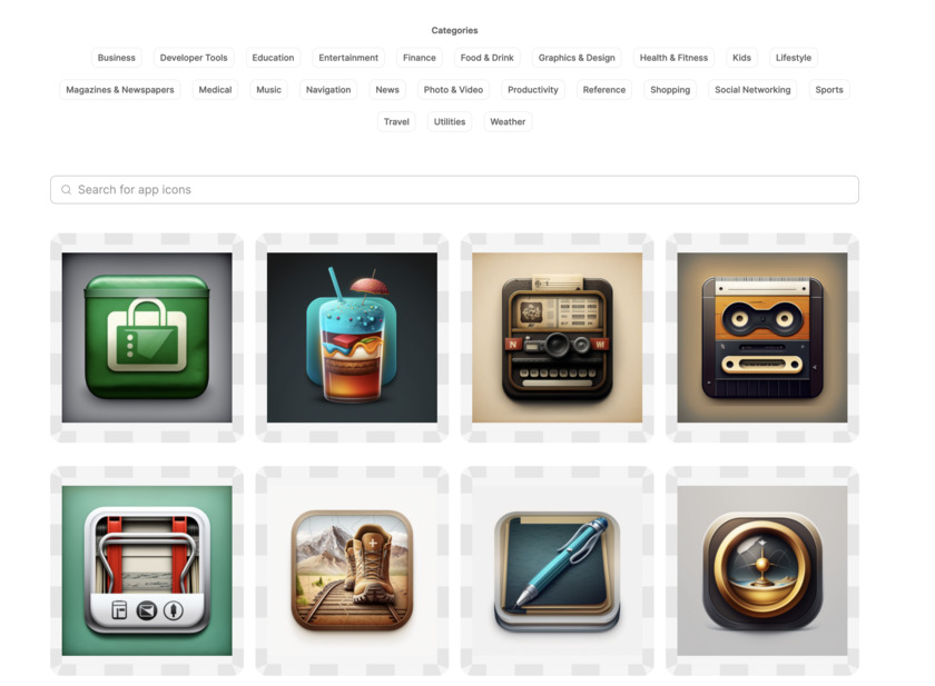 IconMaker App Landing Page