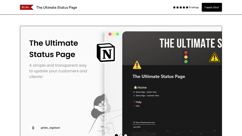 The Ultimate Status Page Landing Page