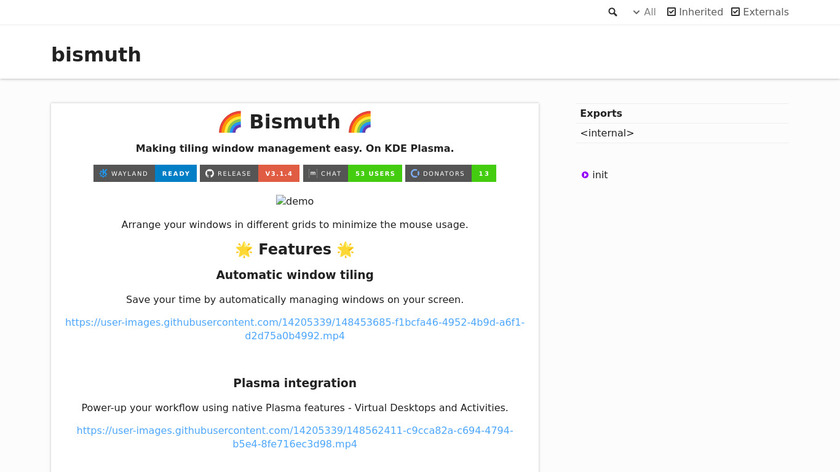 Bismuth Landing Page