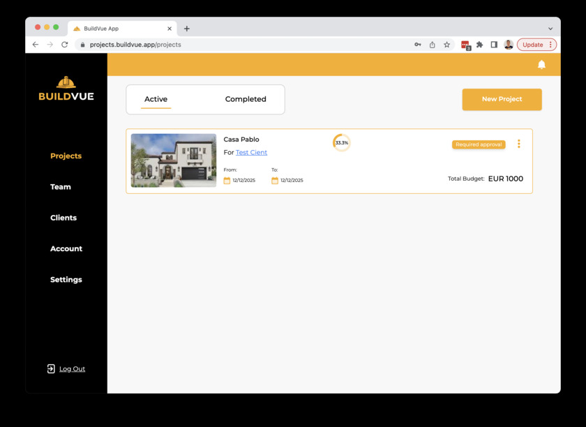 BuildVue Landing Page