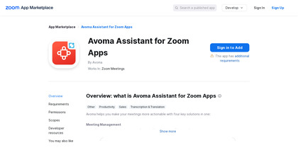 Avoma Assistant for Zoom Apps image