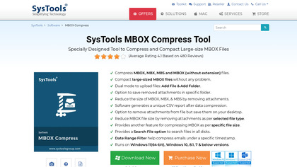 SysTools MBOX Compress Tool image