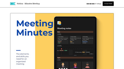 Notion Minutes Meeting screenshot