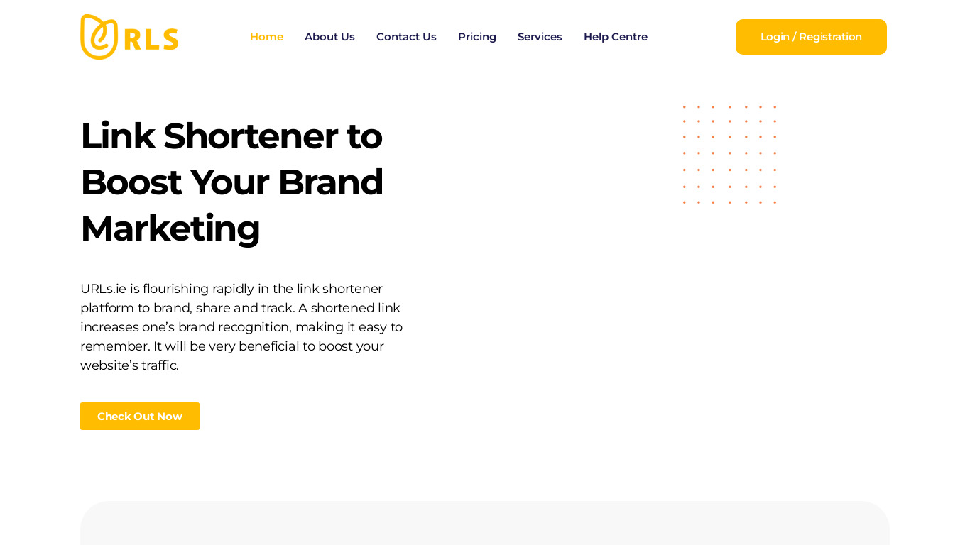 Advance Custom URL Shortener Landing page