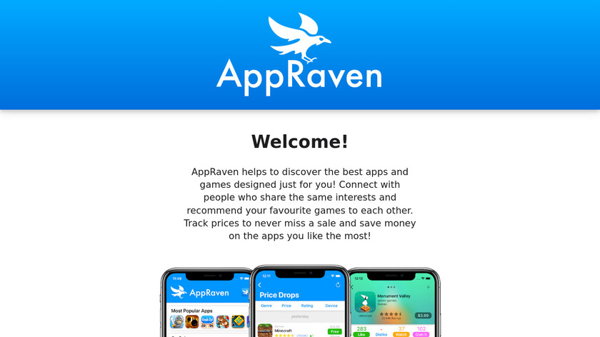 AppRaven: Apps Gone Free Landing Page