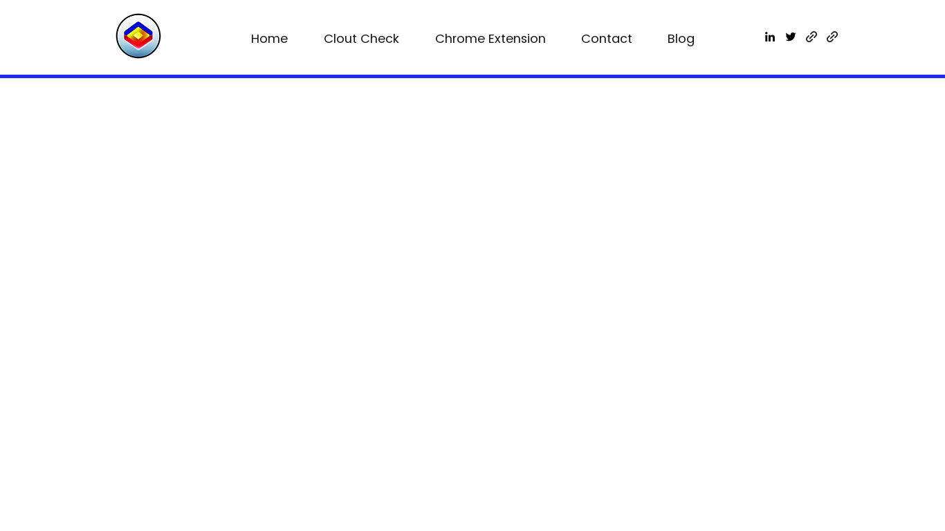 Clout Check by hacksocial.ai Landing page
