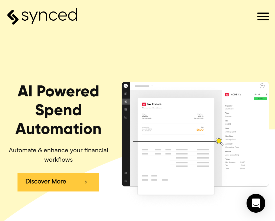 Syncedhq.com Landing page