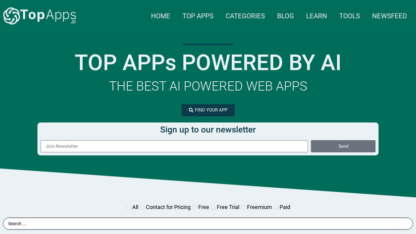Top Apps AI Landing Page