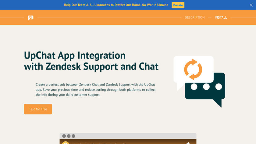 UpChat for Zendesk Landing Page