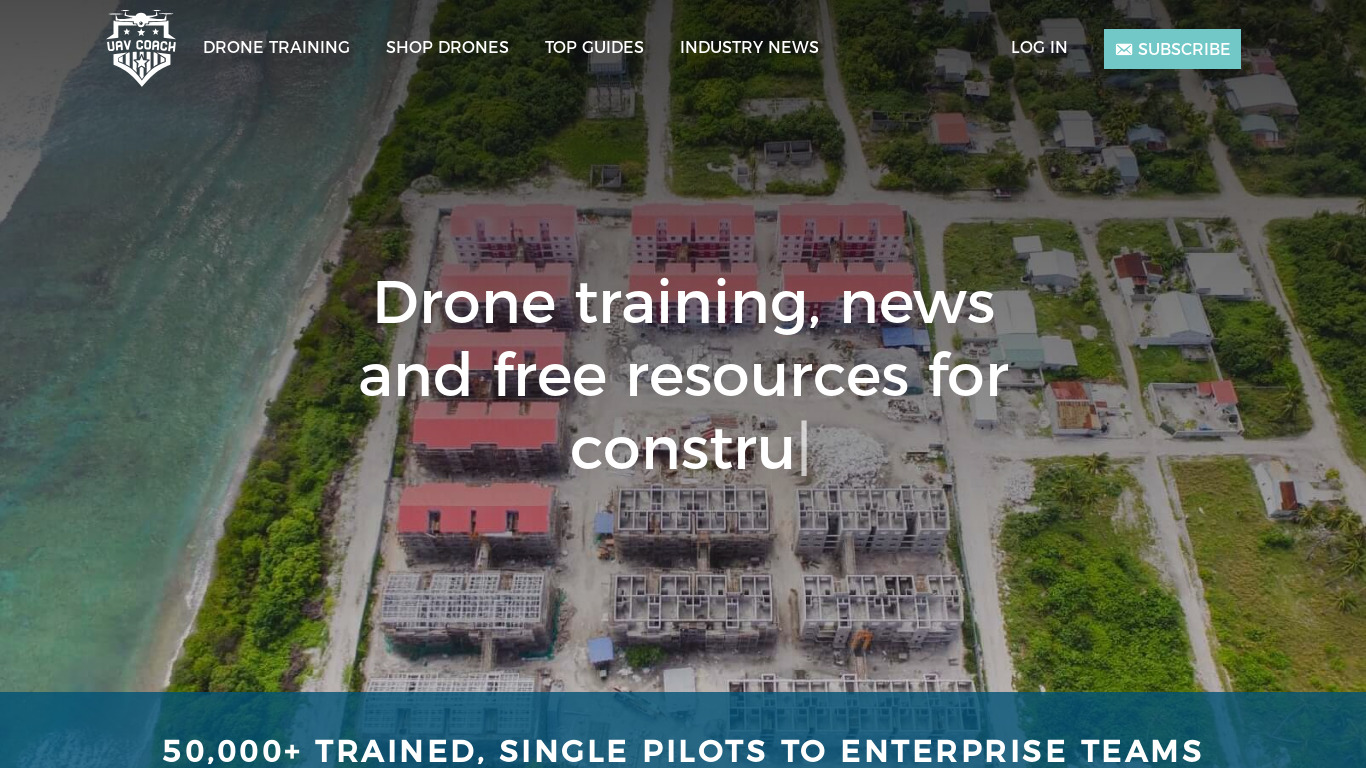 UAV Coach Landing page