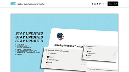 Notion Job Application Tracker image