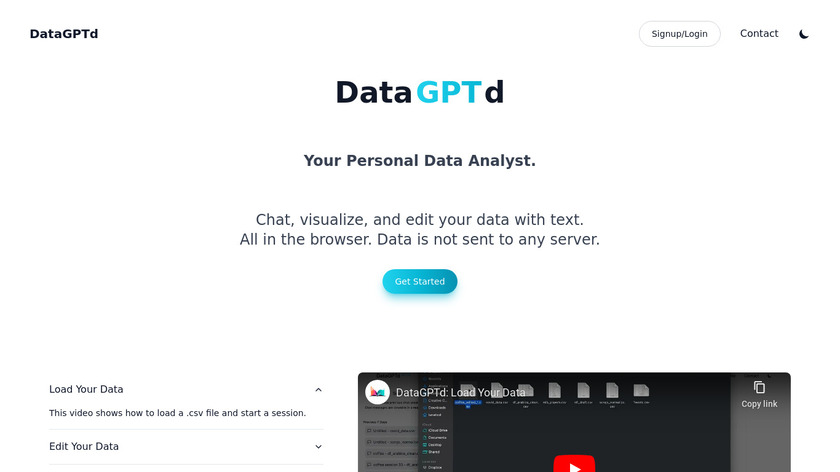 DataGPTd Landing Page