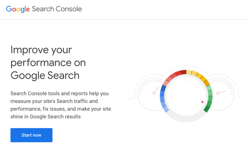 Google Search Console Landing Page