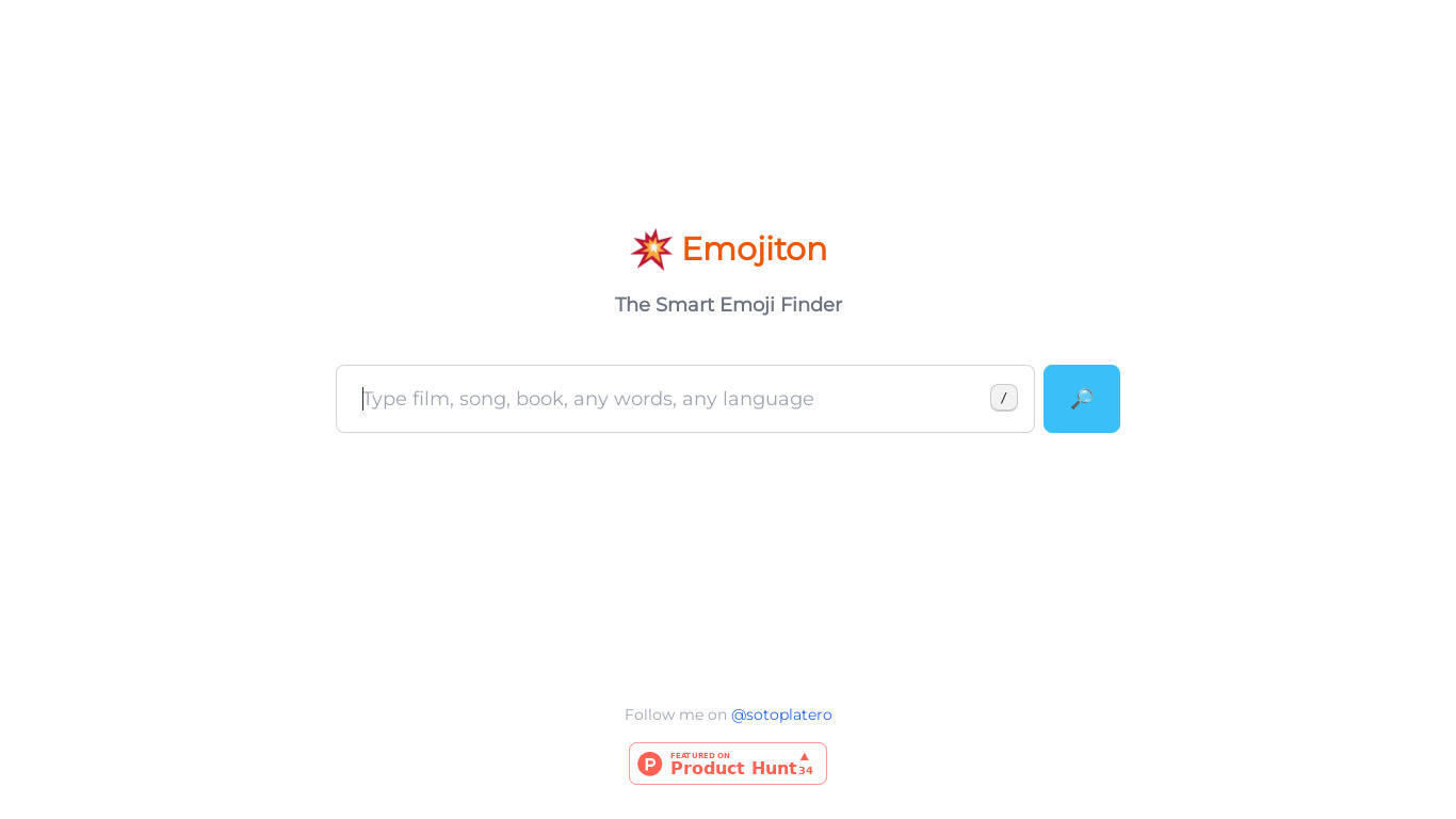 Emojiton Landing page