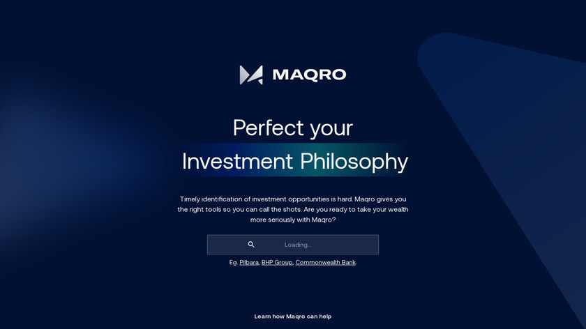 Maqro Capital Landing Page