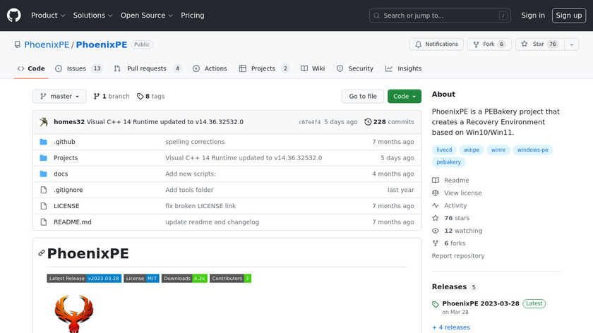 PhoenixPE Landing Page