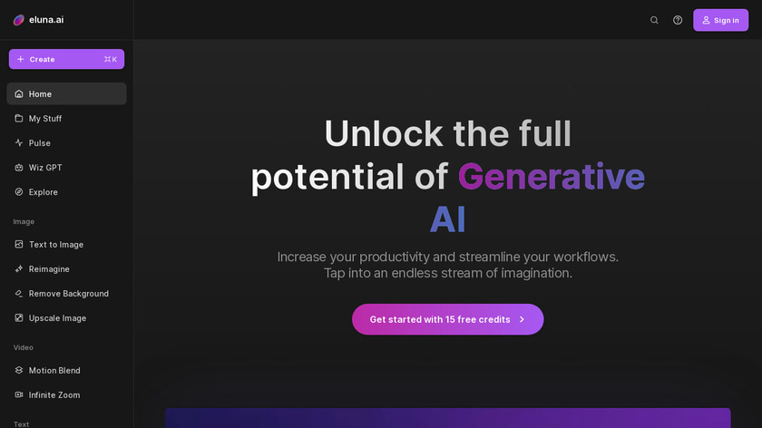 Eluna AI Landing Page