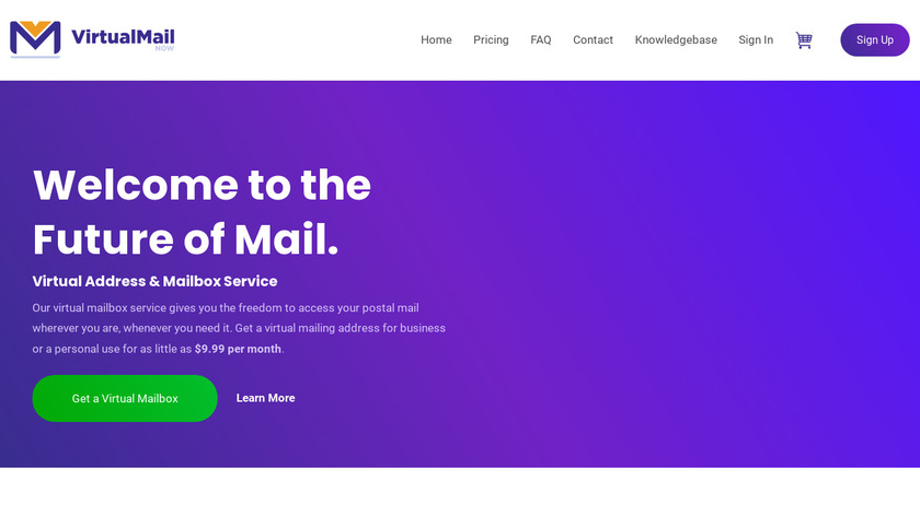 Virtual Mail Now Landing Page