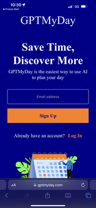 GPTMyDay screenshot