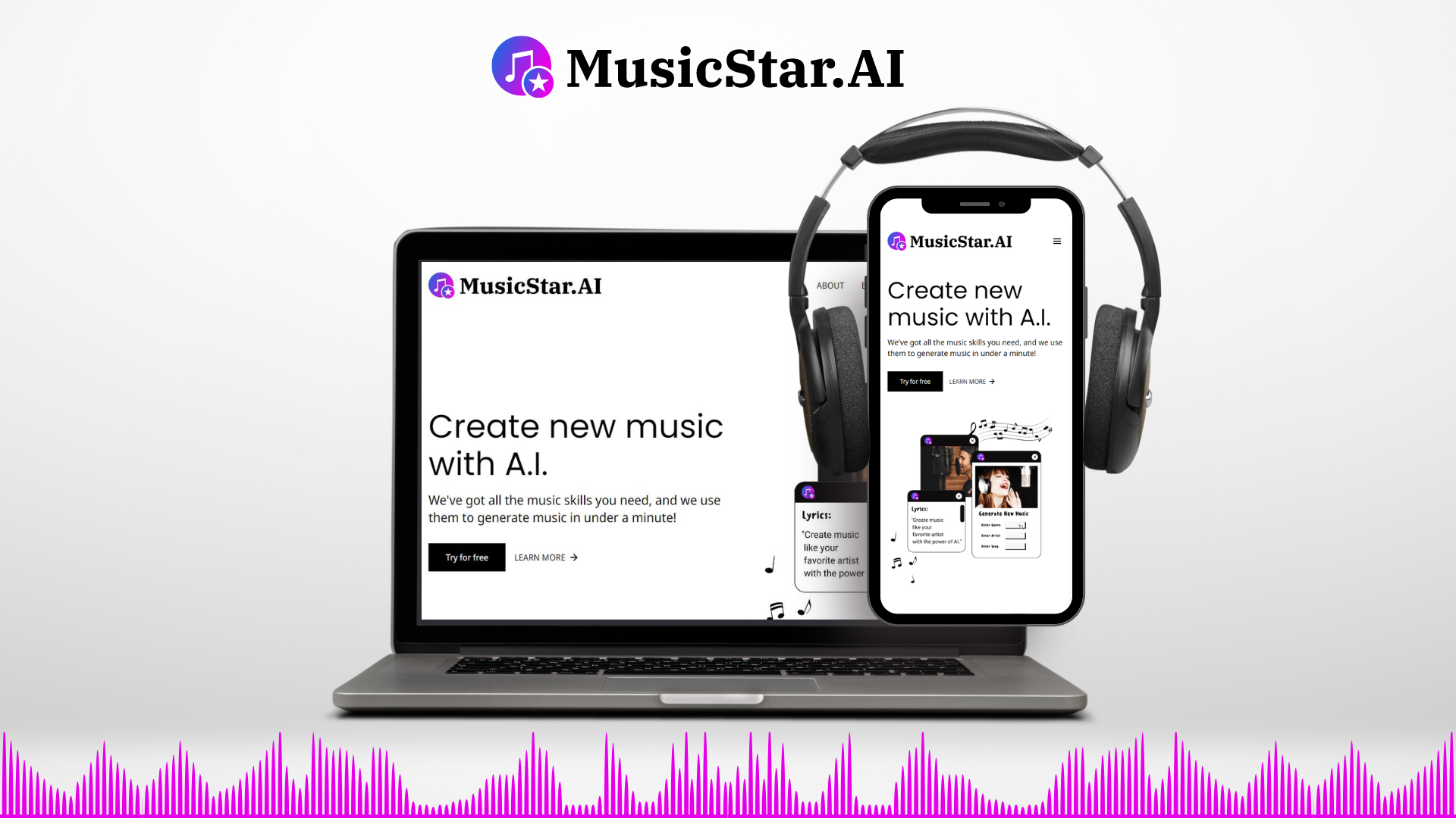 MusicStar.AI Landing page