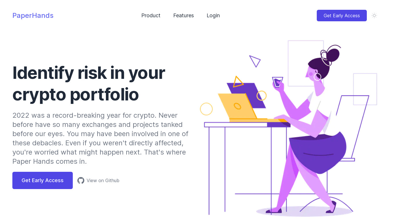 PaperHands Landing page