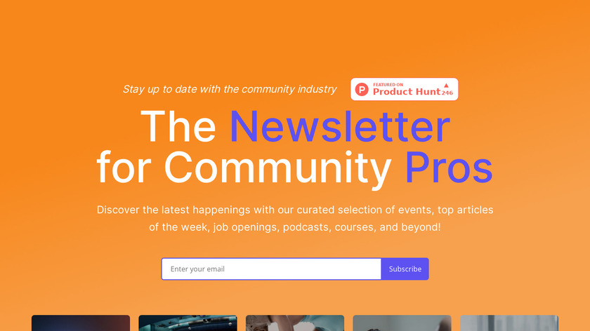 Led by Community Newsletter Landing Page