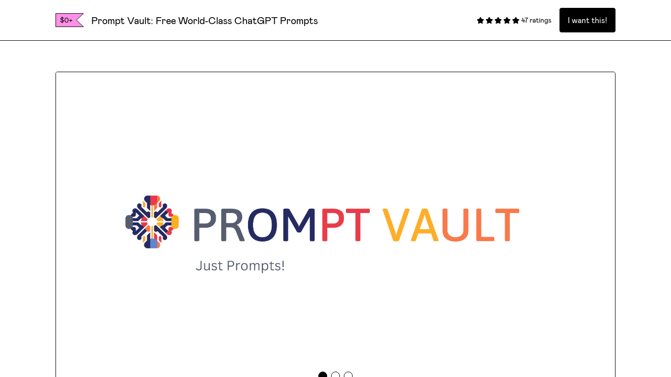 100+ Free World-Class ChatGPT Prompts Landing page