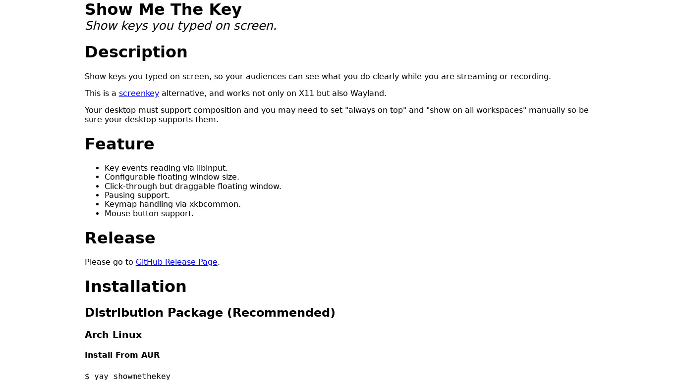 Show Me The Key Landing page