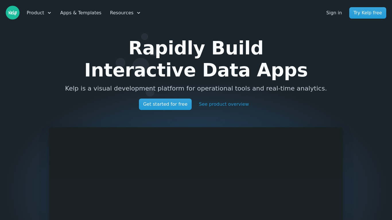 Kelp.app Landing page