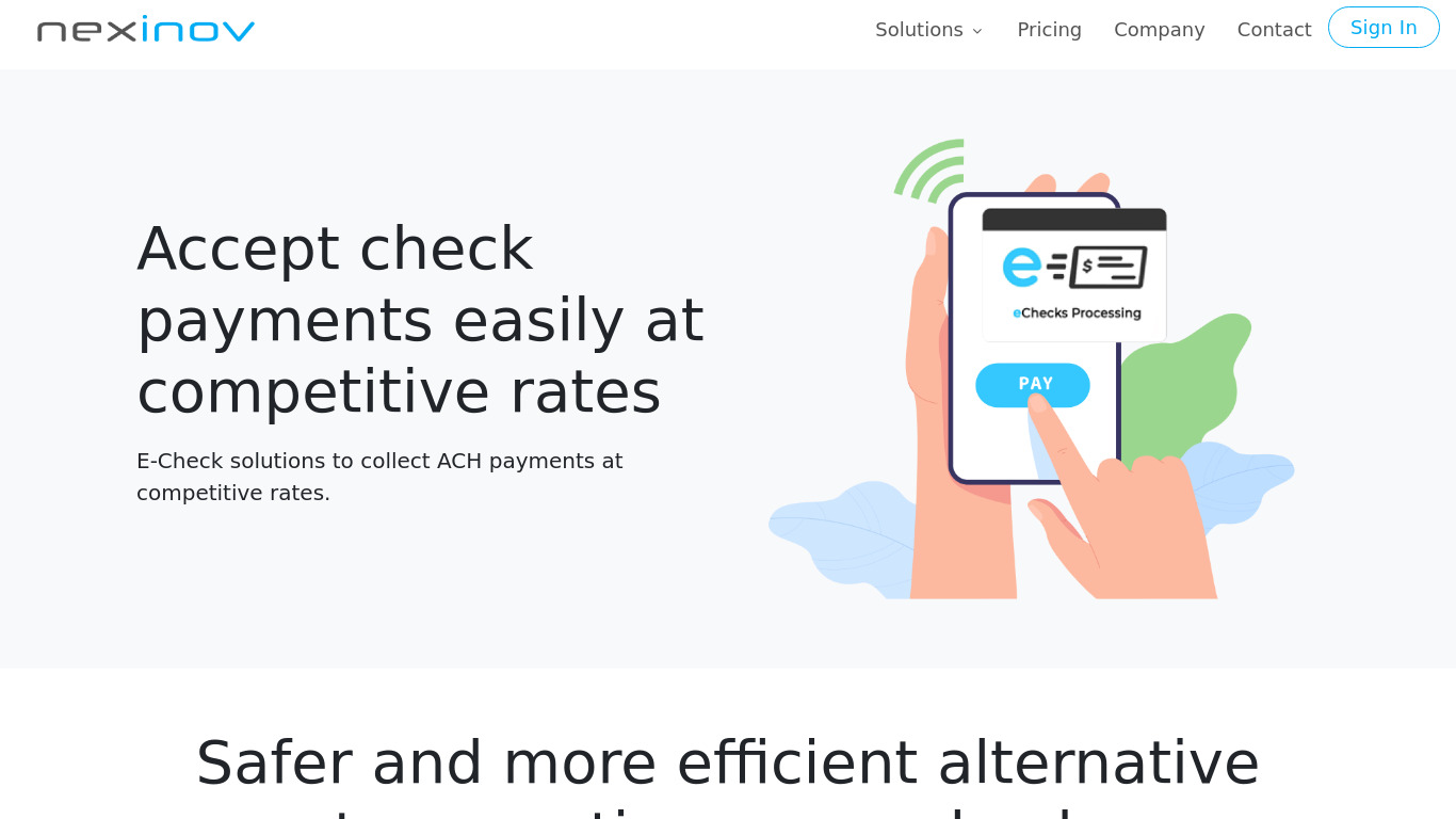payments Landing page