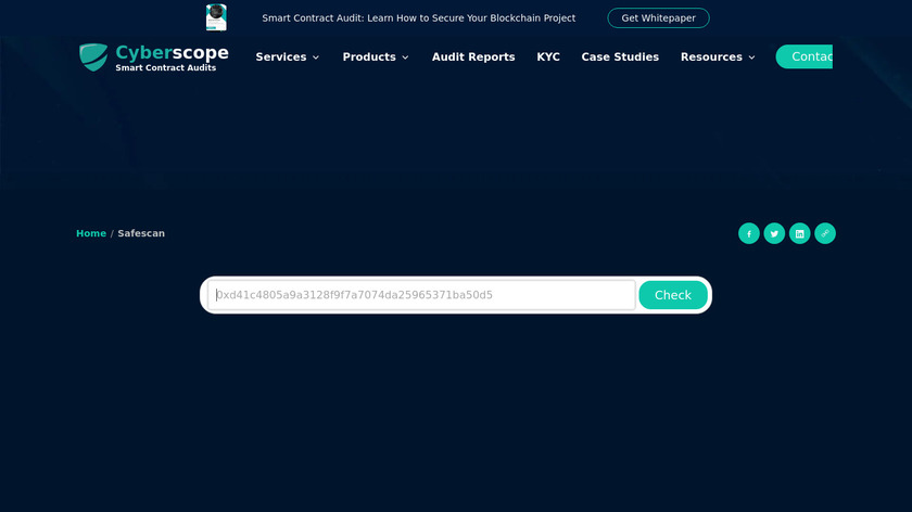 Safescan Landing Page
