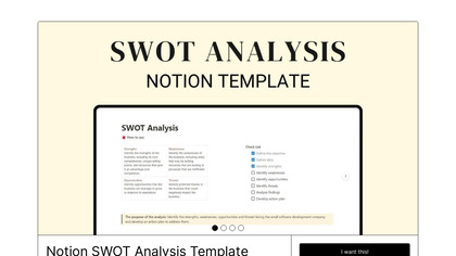 Notion SWOT Analysis Template image