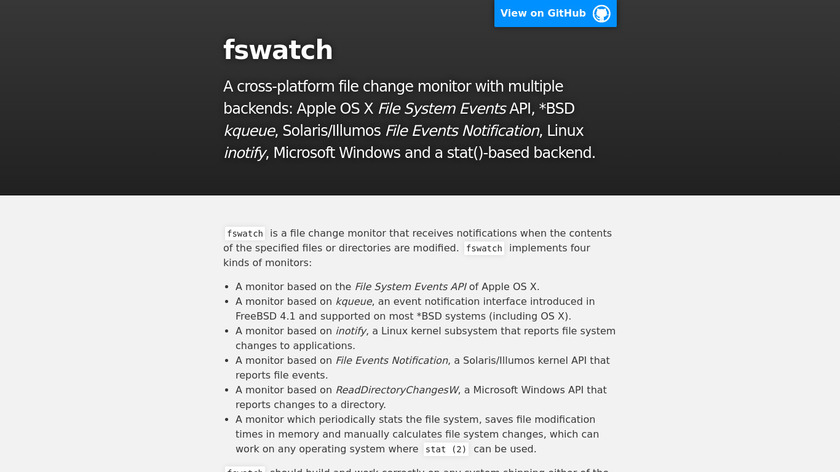 fswatch Landing Page
