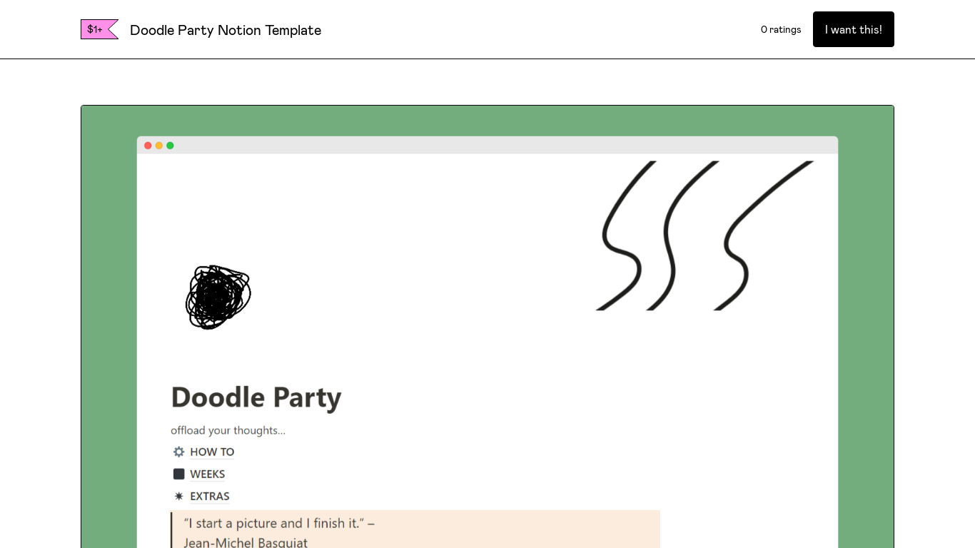 Doodle Party Landing page