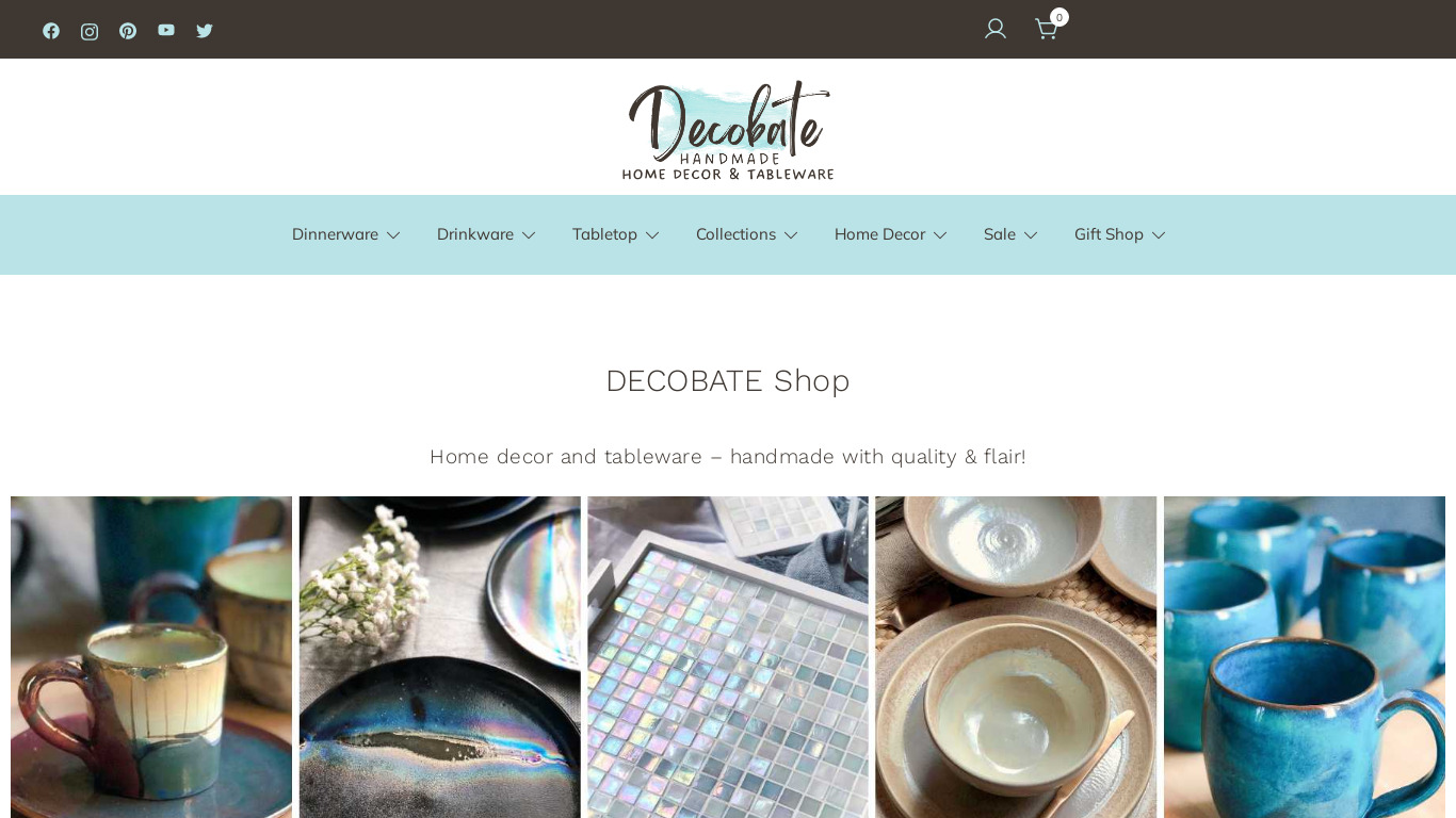 Decobate Landing page