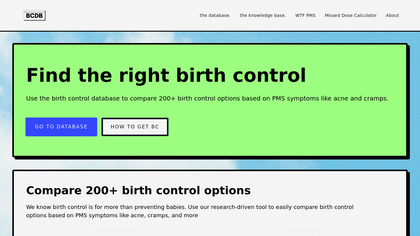 The Birth Control Database image