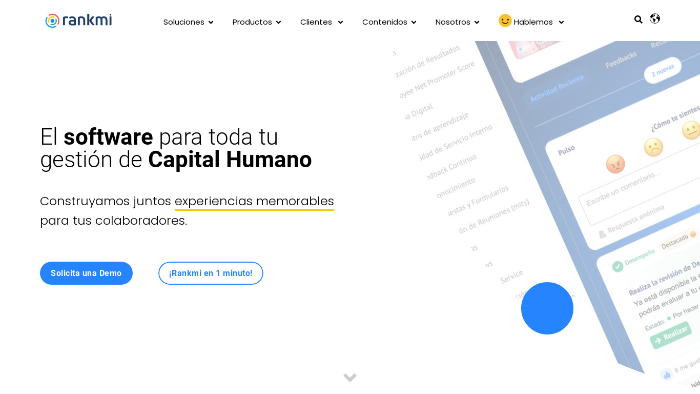 Rankmi Landing page