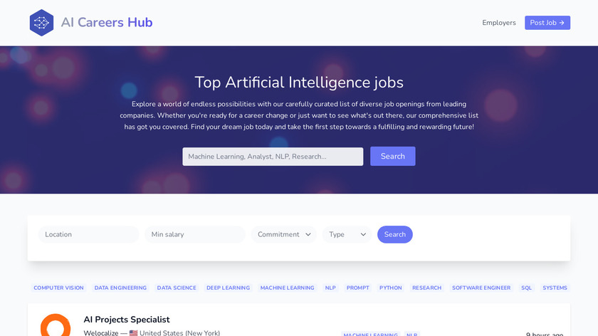 AI Careers Hub Landing Page