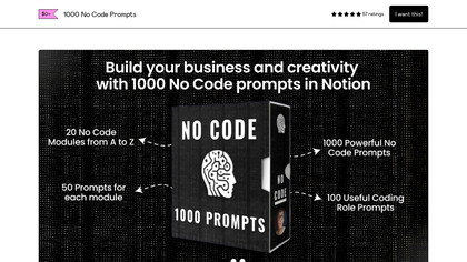 1000+ No Code Prompts Template image