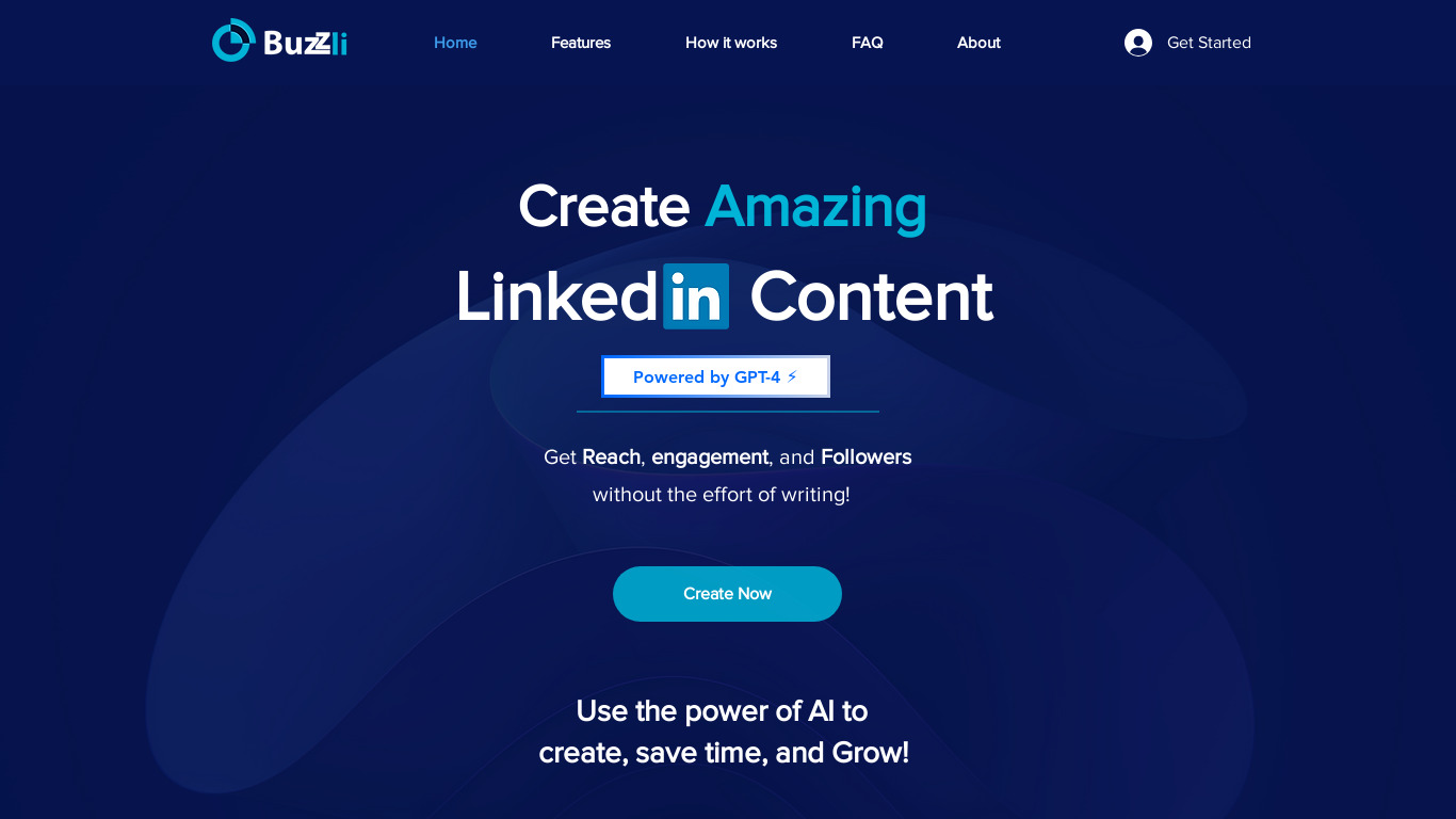 Buzzli Landing page