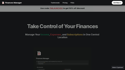Notion Finances Manager image