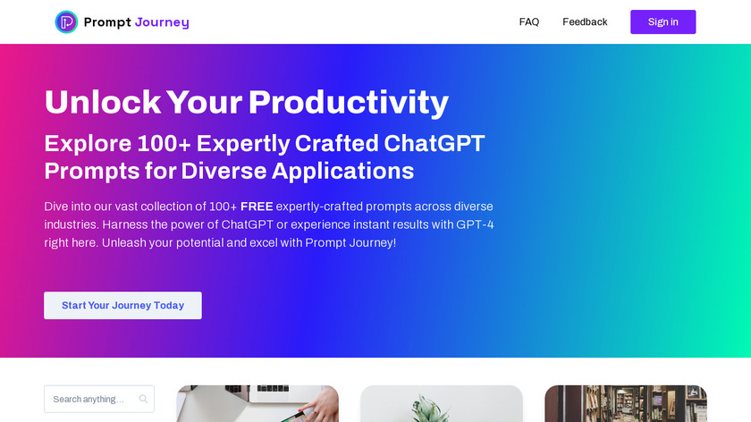 Prompt Journey Landing Page