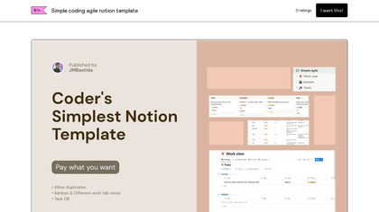 Simple coding team organizer Notion image