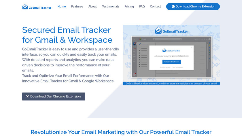 GoEmailTracker Landing Page